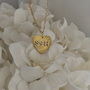 Fluted Heart Charm