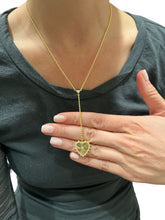 Load image into Gallery viewer, Stunning Fluted Heart Y Necklace