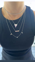 Load image into Gallery viewer, Pink Ombre Pave Drip Heart Necklace