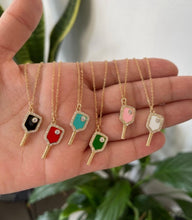 Load image into Gallery viewer, Enamel Pickleball Necklace