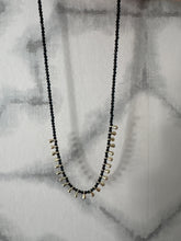 Load image into Gallery viewer, Black and Gold Beaded Necklace
