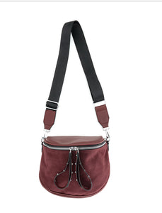 Faux Suede Sling Bag