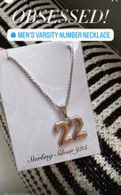 Load image into Gallery viewer, Men’s Varsity Number Necklace