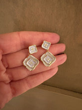 Load image into Gallery viewer, MOP and Pave Drop Earrings
