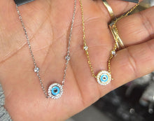 Load image into Gallery viewer, Enamel Round Evil Eye Bracelet