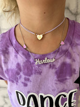 Load image into Gallery viewer, Single Enamel Heart Initial Cord Necklace