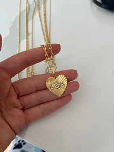 Fluted Heart Charm