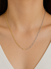 Load image into Gallery viewer, Dainty Two Tone Paperclip Chain