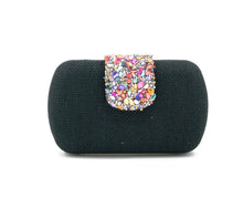 Load image into Gallery viewer, Glitzy Straw Clutch