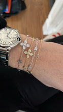 Load image into Gallery viewer, Sterling Pave Clover/Flower Bracelet