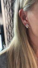 Load image into Gallery viewer, Tri Color Flower Post Earrings