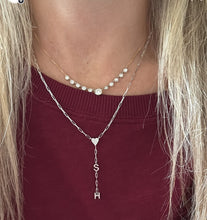 Load image into Gallery viewer, Initial Lariat on Paperclip Chain