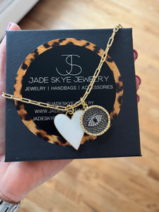 Hamsa charm and chain