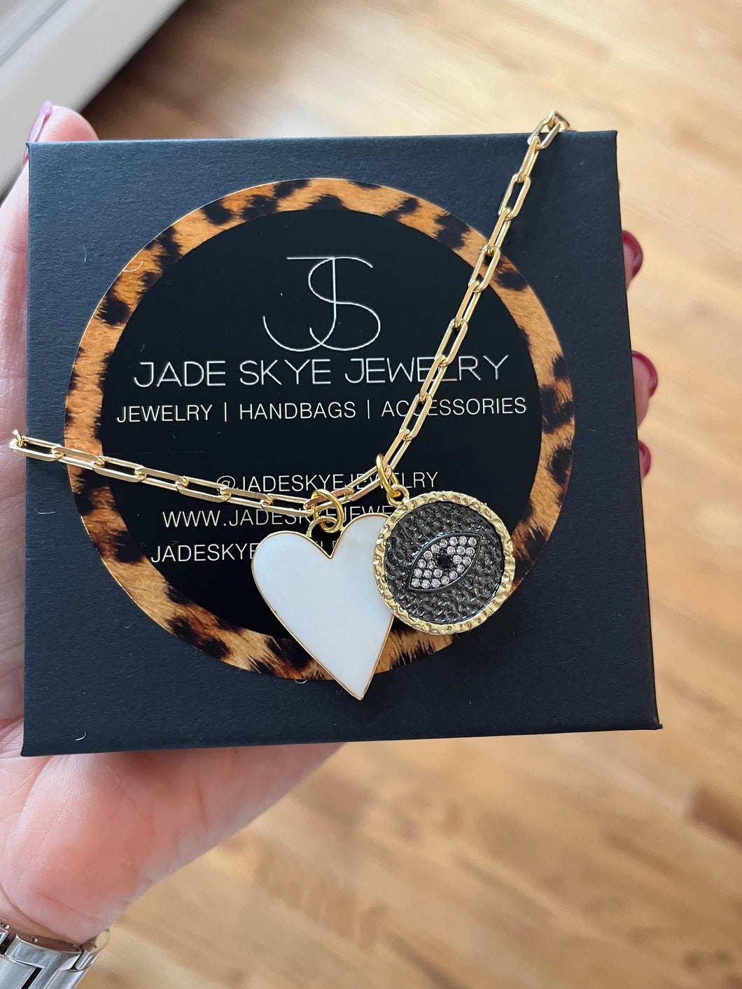 Hamsa charm and chain