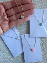 Load image into Gallery viewer, Reversible Enamel and CZ Stone Necklace