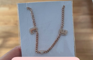 Double Bubble Initial Necklace