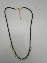 Load image into Gallery viewer, Black and Gold Beaded Necklace