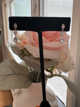 Load image into Gallery viewer, Sterling “Diamond” Drop Earrings