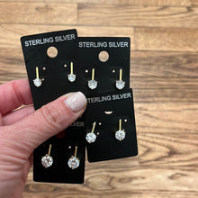 Load image into Gallery viewer, Post Back “Diamond” Drop Earrings