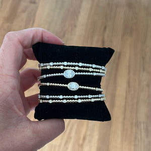 Sterling Silver Stone Bangles