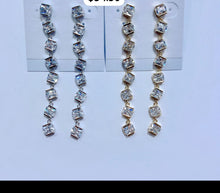 Load image into Gallery viewer, Gorgeous CZ Baguette Drop Earrings (2 styles)