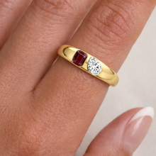 Load image into Gallery viewer, Birthstone Duo Ring