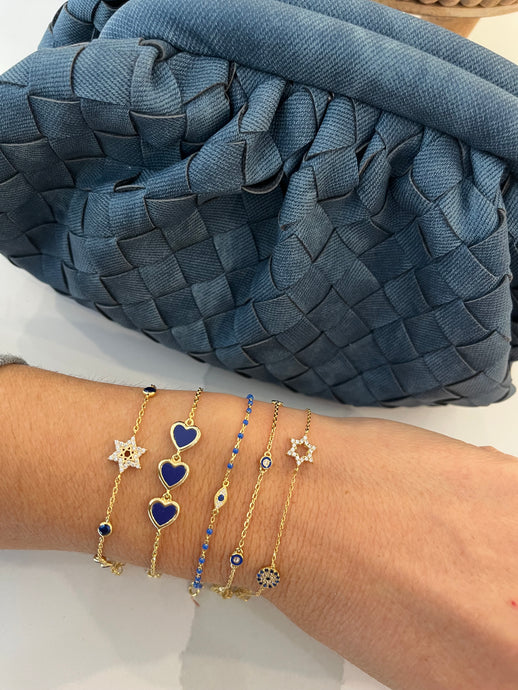 Star of David and Evil Eye Bracelet