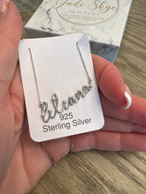Load image into Gallery viewer, Script Scattered Stones Nameplate