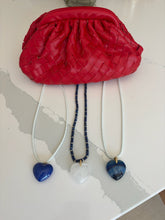 Load image into Gallery viewer, Navy Blue Gemstone and Gold Bead Necklace