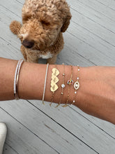 Load image into Gallery viewer, Engraved Hearts Paperclip Bracelet