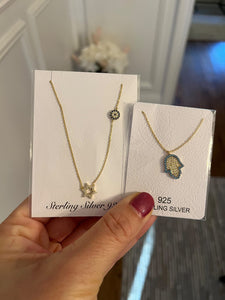 Star of David and Evil Eye Necklace
