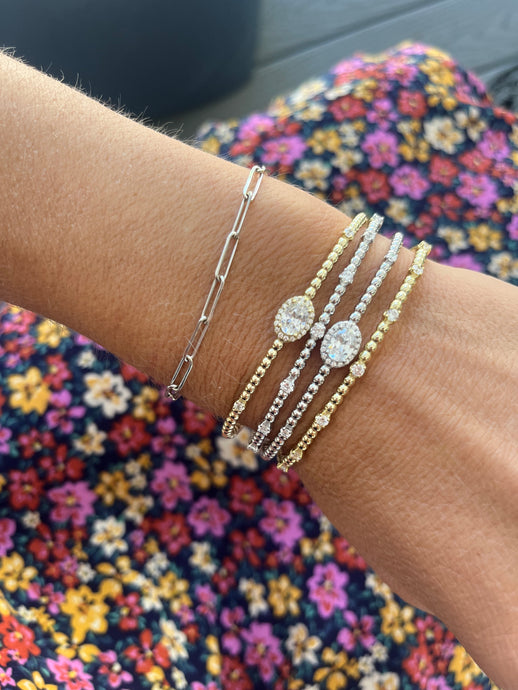 Sterling Silver Stone Bangles