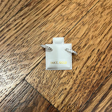 Load image into Gallery viewer, 14k white gold Huggies
