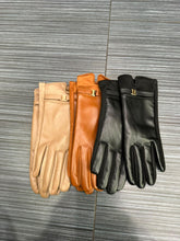 Load image into Gallery viewer, Faux Leather and Suede Buckle Gloves