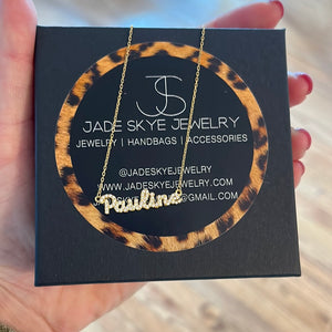 Pave Script Nameplate