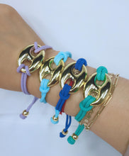 Load image into Gallery viewer, Mariner Puff Pull Tie Bracelet