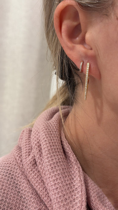 Edgy Huggie Earrings