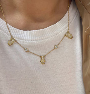 Pave Boy / Girl + Initial Necklace