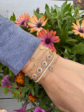 Load image into Gallery viewer, CZ Initial Bracelet on Paperclip Chain