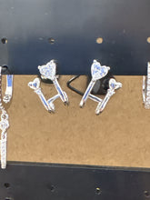 Load image into Gallery viewer, “Double” Post Back Heart Earrings