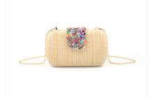 Load image into Gallery viewer, Glitzy Straw Clutch