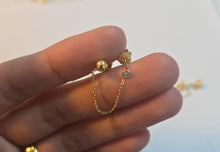 Load image into Gallery viewer, Ball Stud Chain Earrings