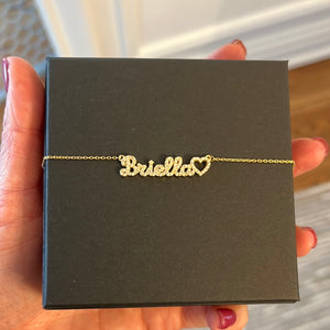 Pave Script Nameplate