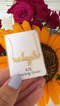 Load image into Gallery viewer, Script Scattered Stones Nameplate