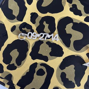 CZ Name and Date Charms