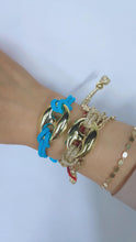 Load image into Gallery viewer, Lights Blue Mariner Link Cord Bracelet