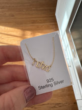 Load image into Gallery viewer, Script Scattered Stones Nameplate