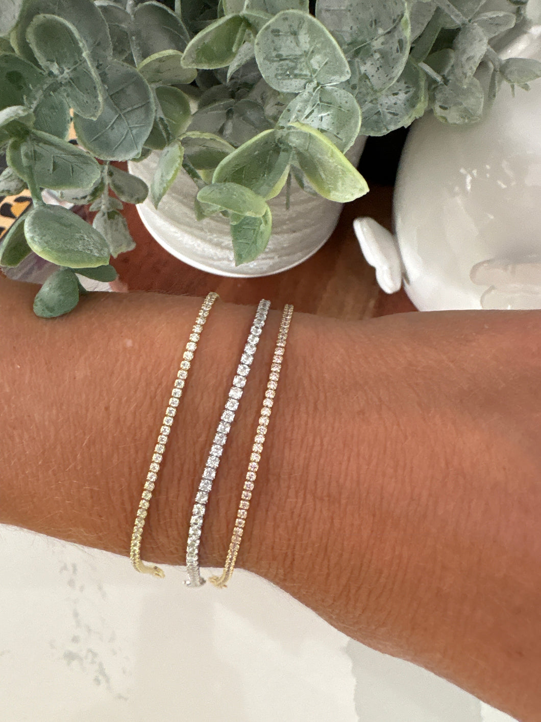 Adjustable Skinny Tennis Bracelet