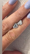 Load image into Gallery viewer, Bubble Initial Stud Earrings