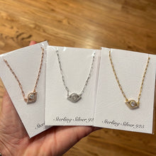 Load image into Gallery viewer, Evil Eye Paperclip Necklace